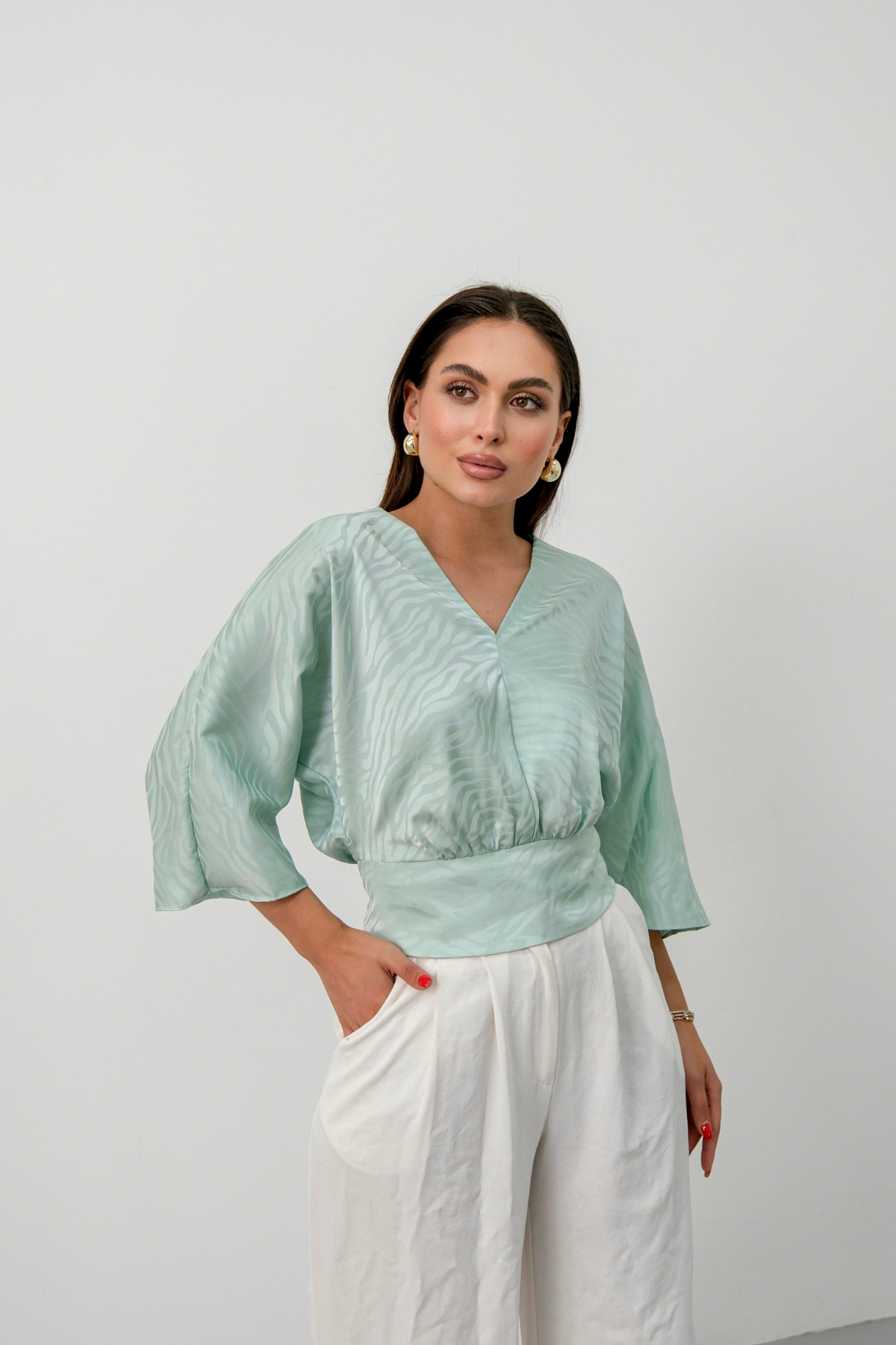 JACQUAR SATIN BLOUSE