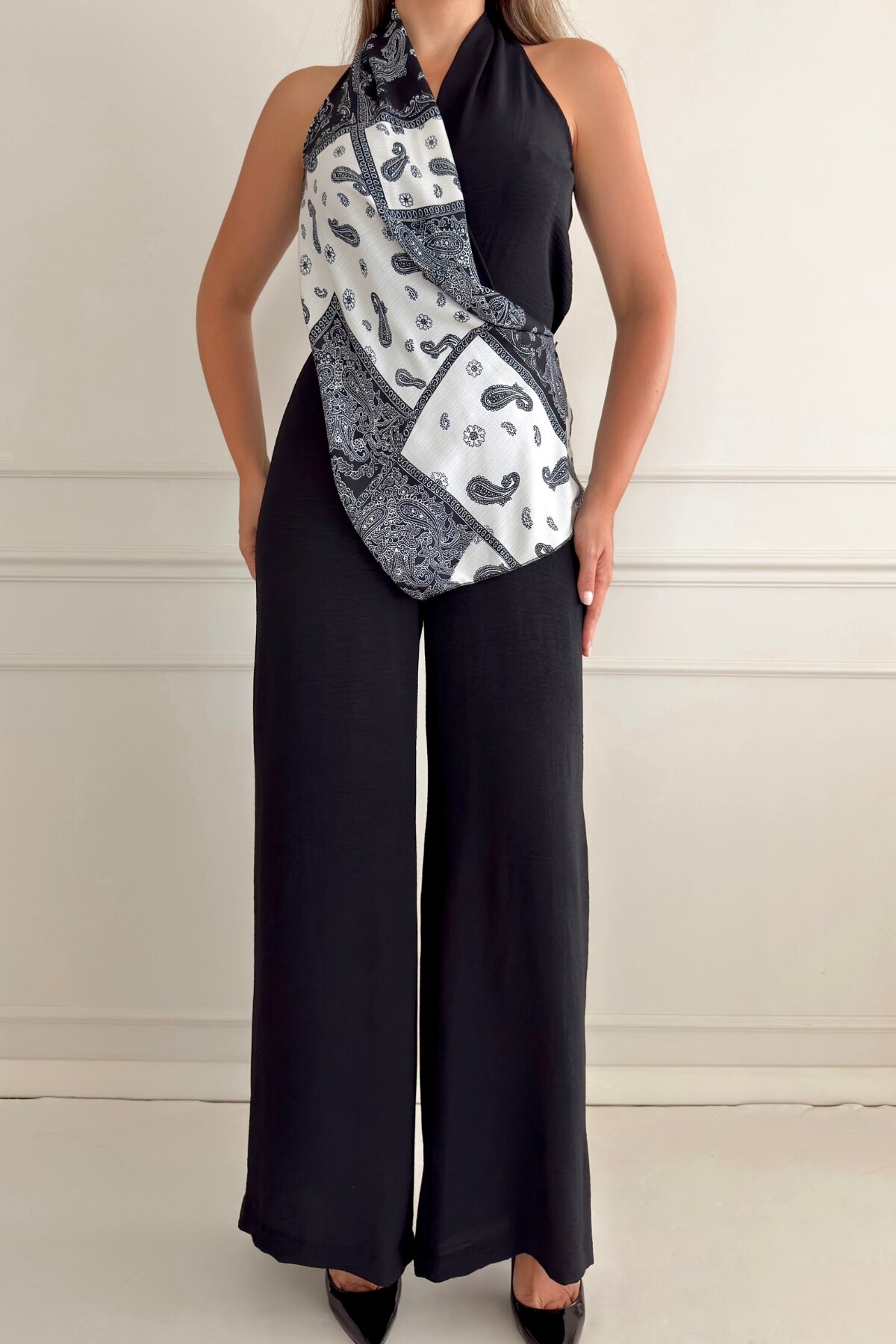 PAISLEY PRINT JUMPSUIT DRESS