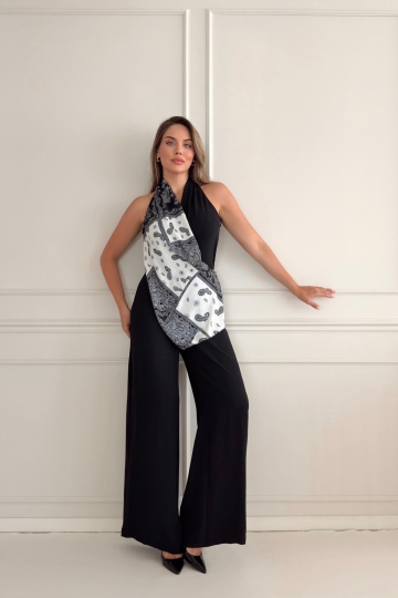 PAISLEY PRINT JUMPSUIT DRESS