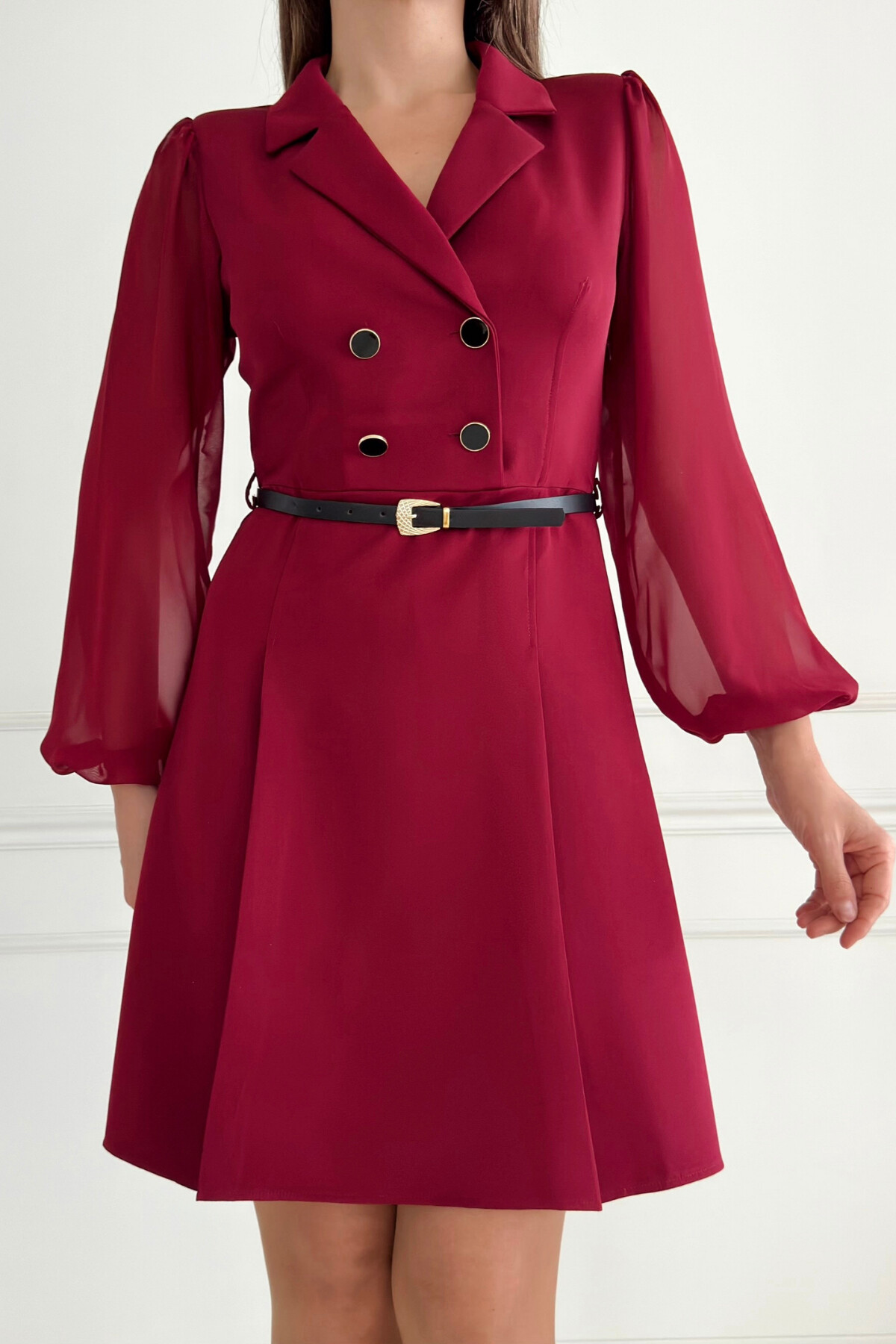 BELTED JACKET DRESS