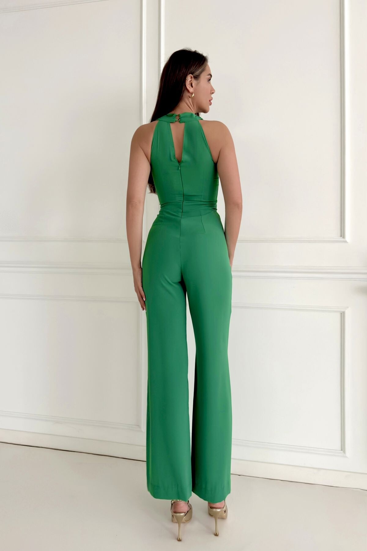 JUMPSUIT WITH CROSS BACK BELT