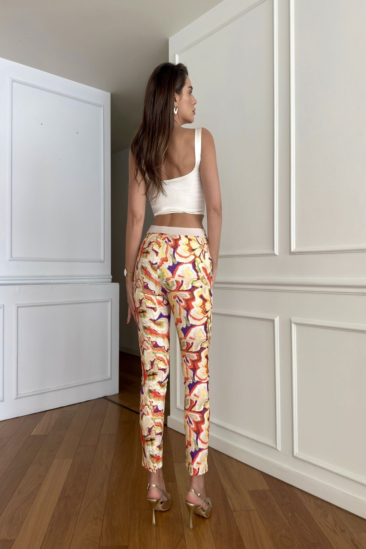 PATTERNED DOUBLE TROUSERS