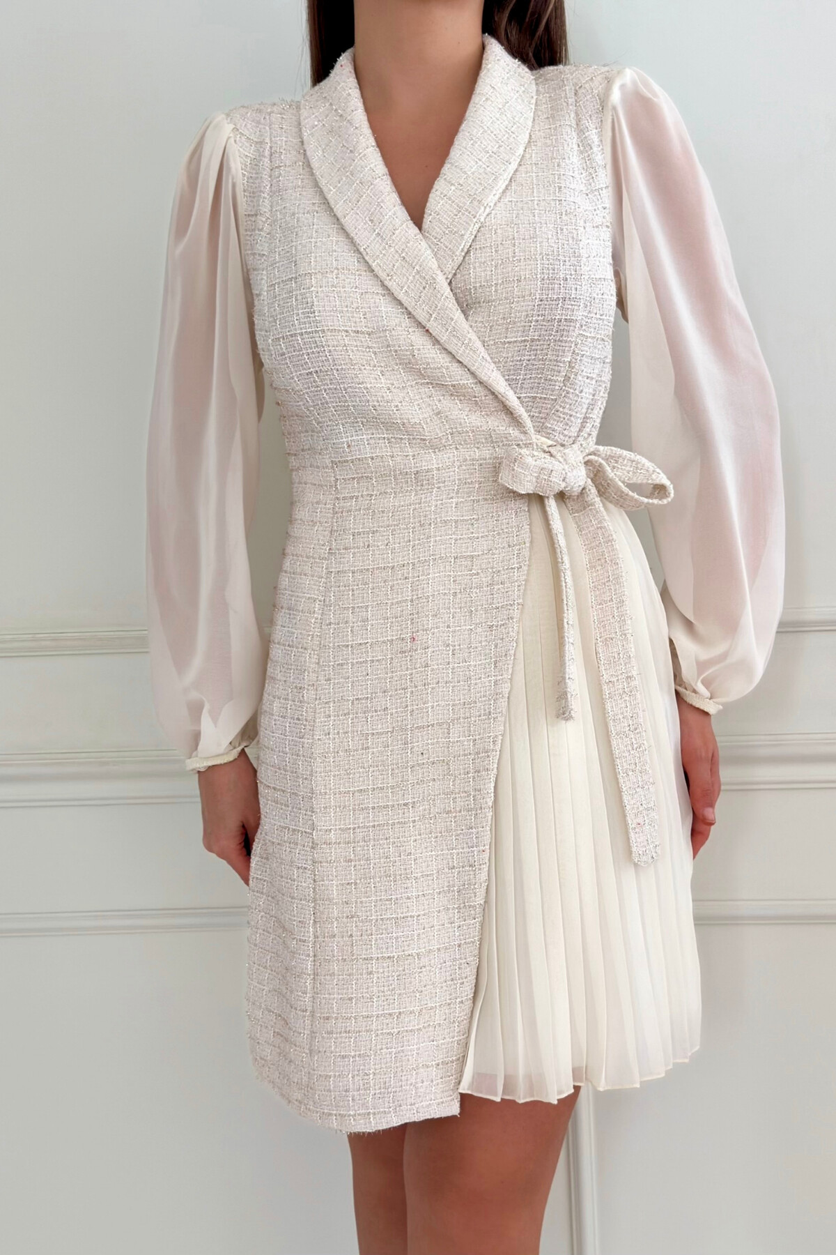 PLEATED CHANNEL DRESS