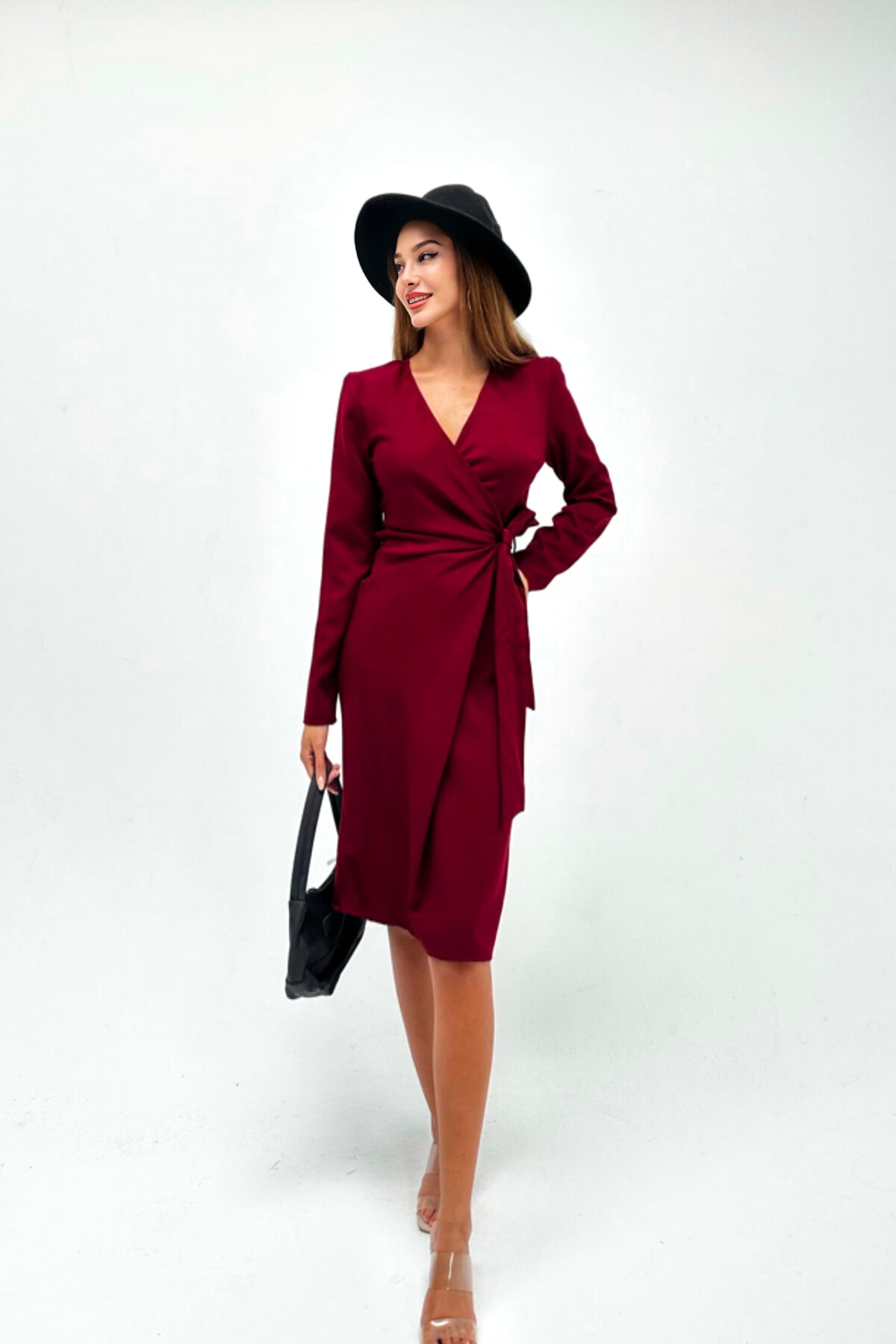 MIDI WRAP DRESS