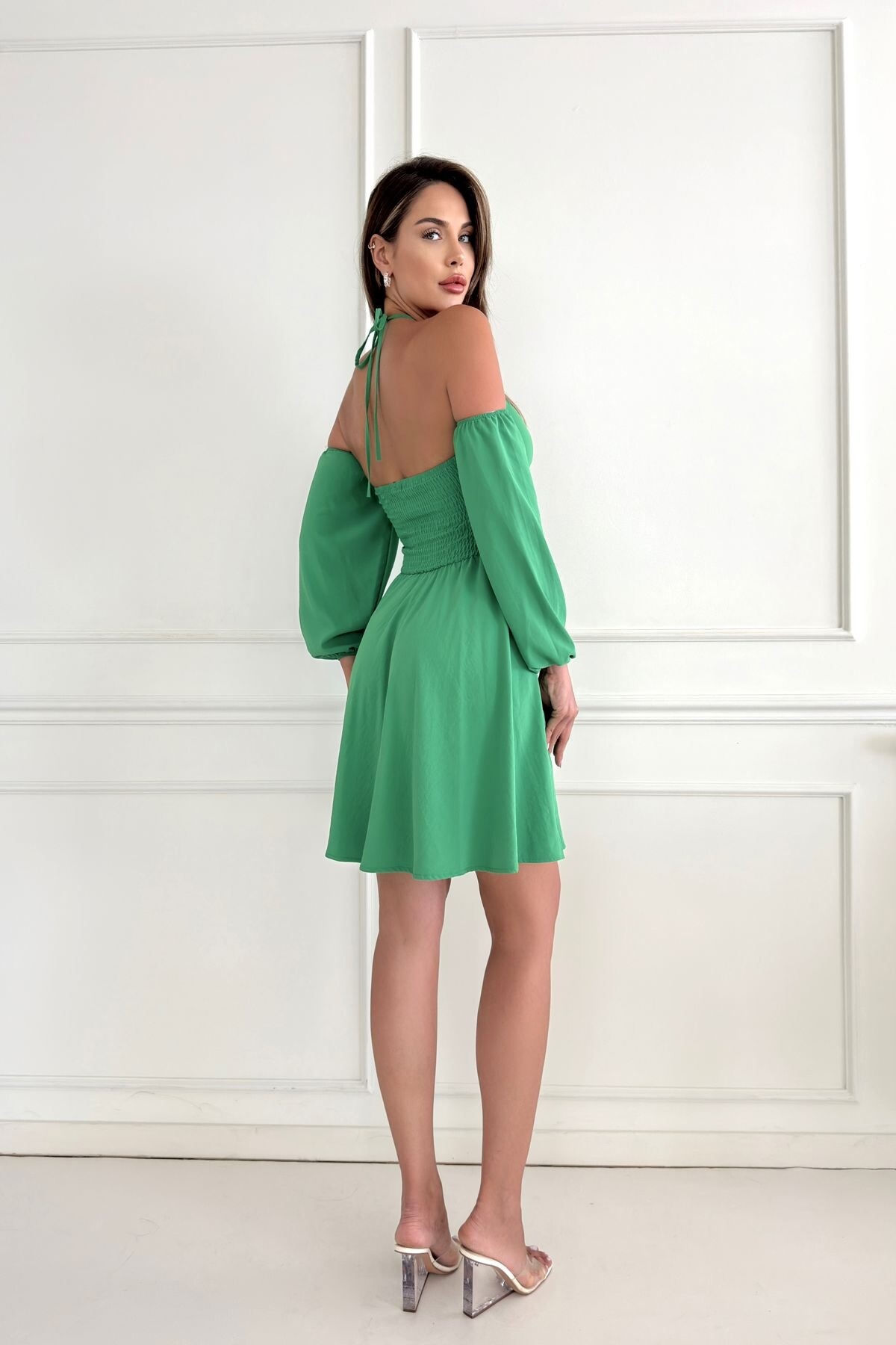 TIE BACKLESS DRESS