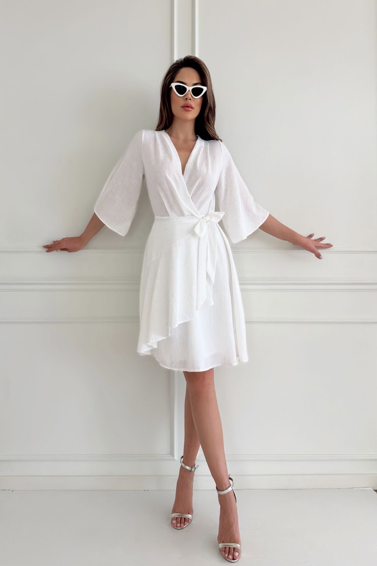 WRAP LINEN DRESS