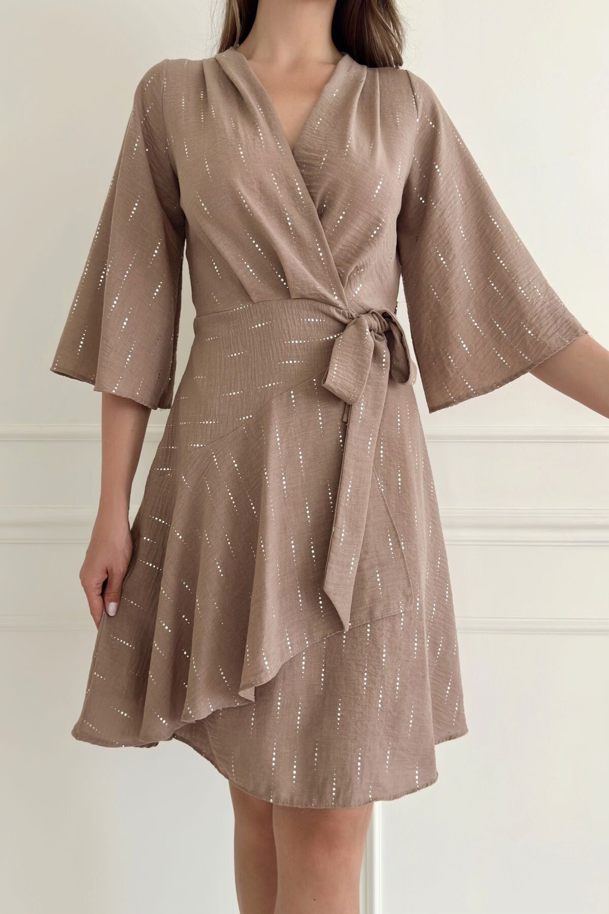 WRAP LINEN DRESS