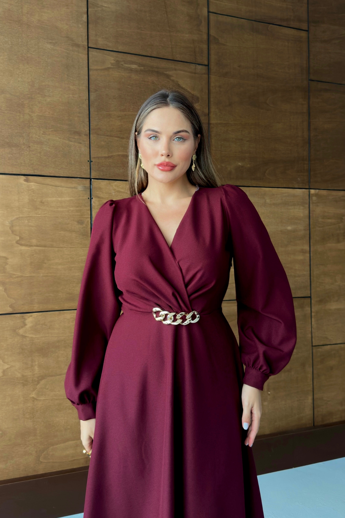 CHAIN CREPE DRESS