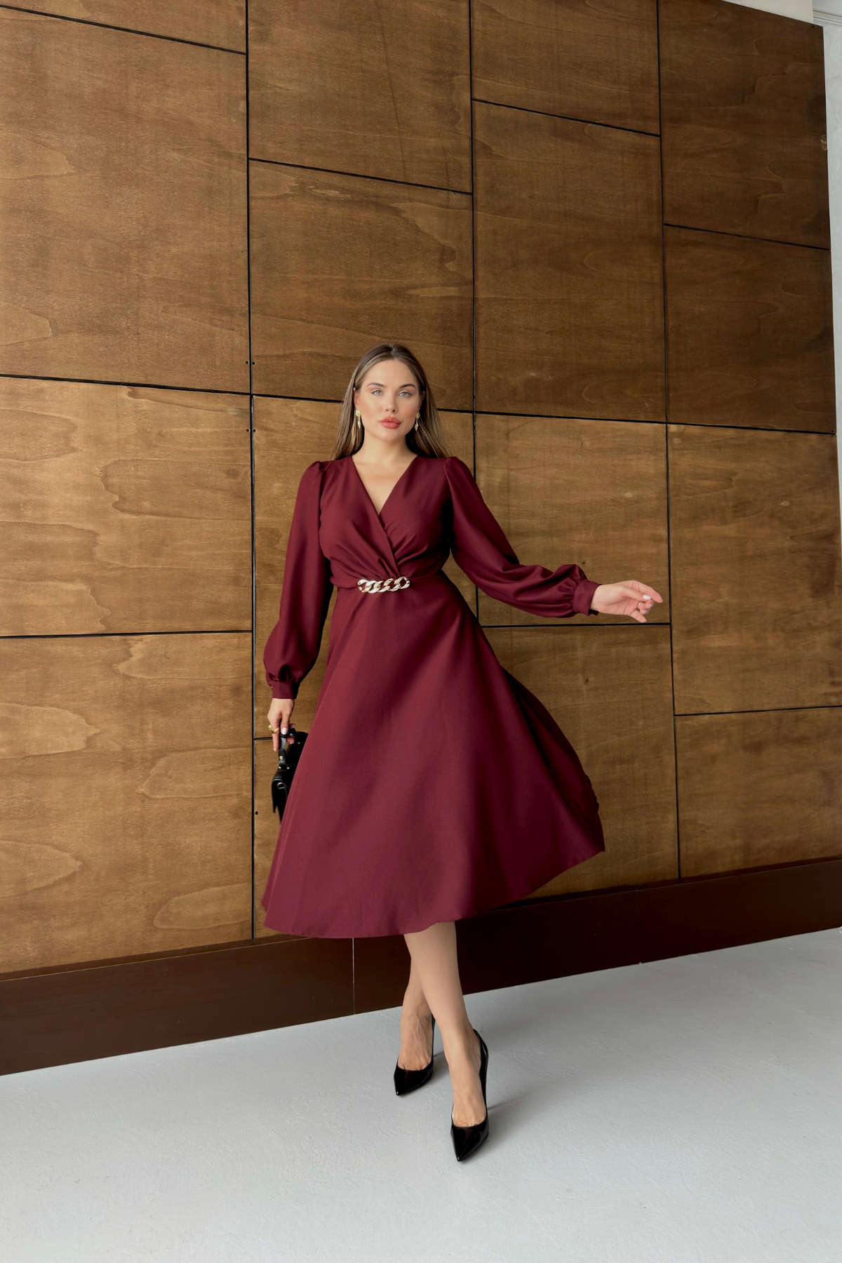 CHAIN CREPE DRESS