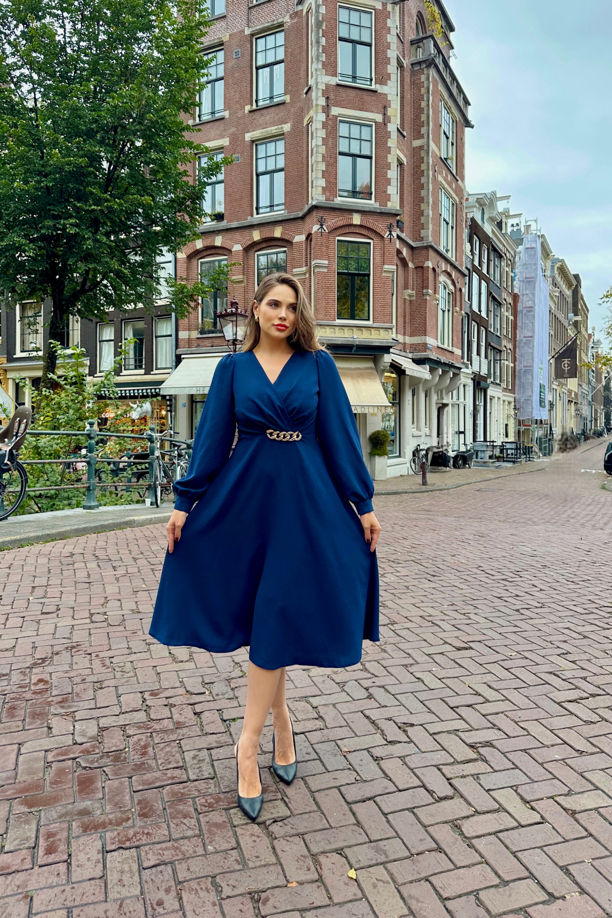 CHAIN CREPE DRESS