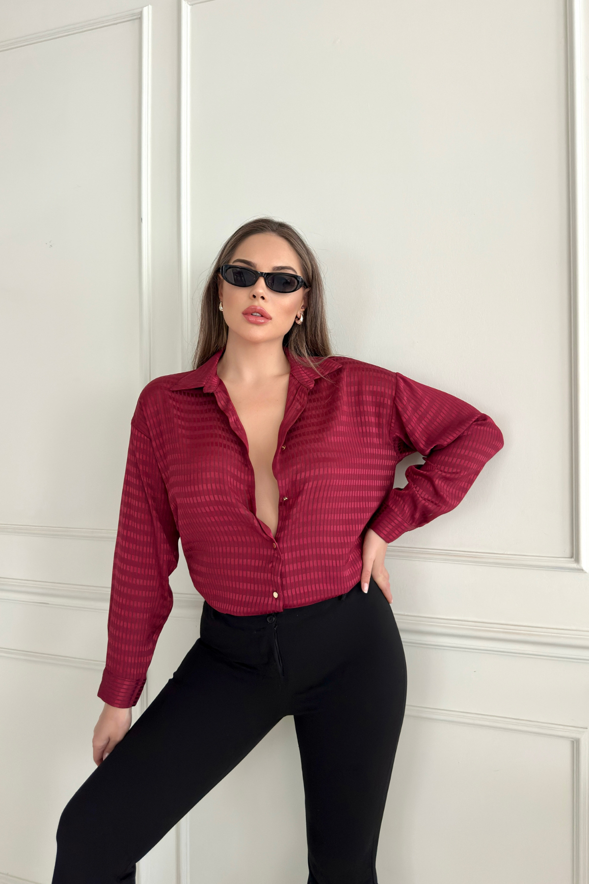 Kare Jakarlı Gömlek