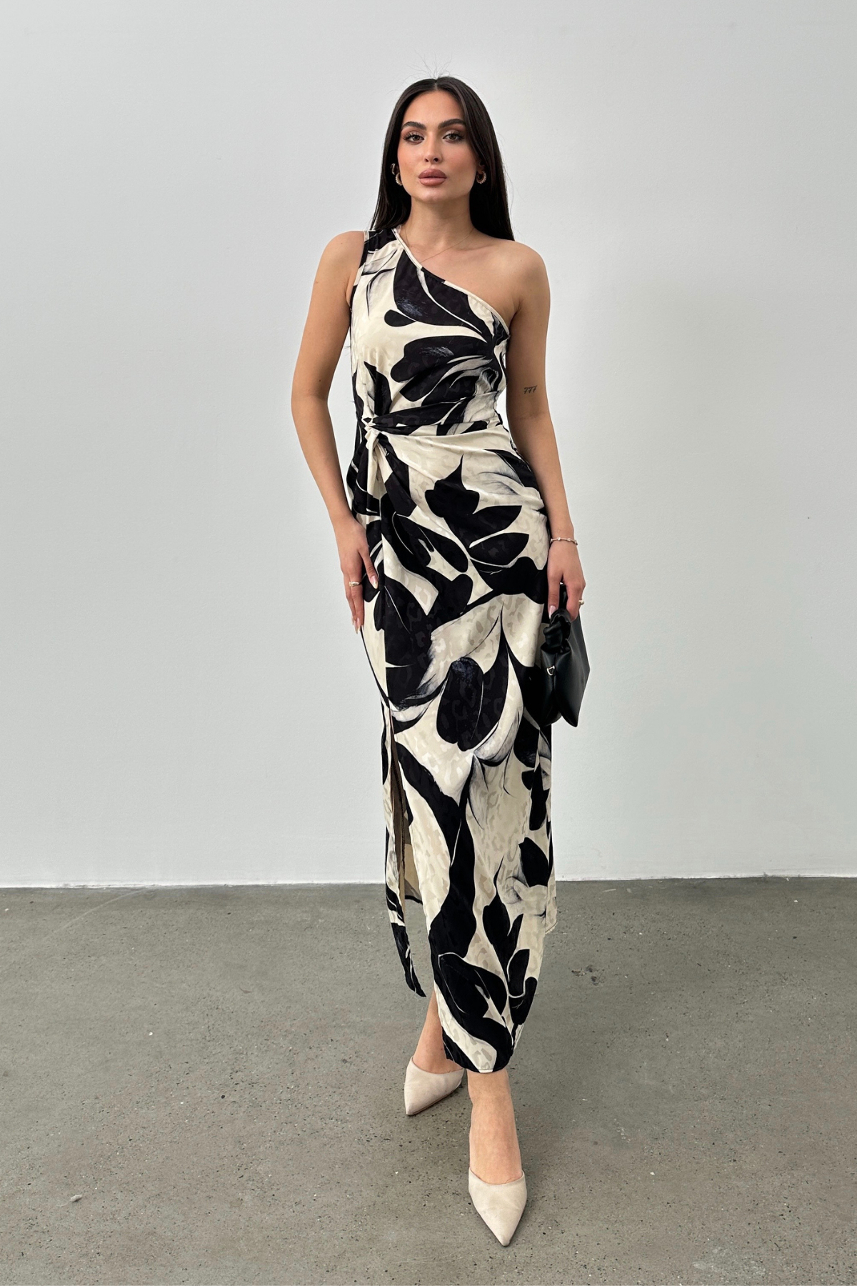 JACGUARD DIGITAL PRINTED DRESS