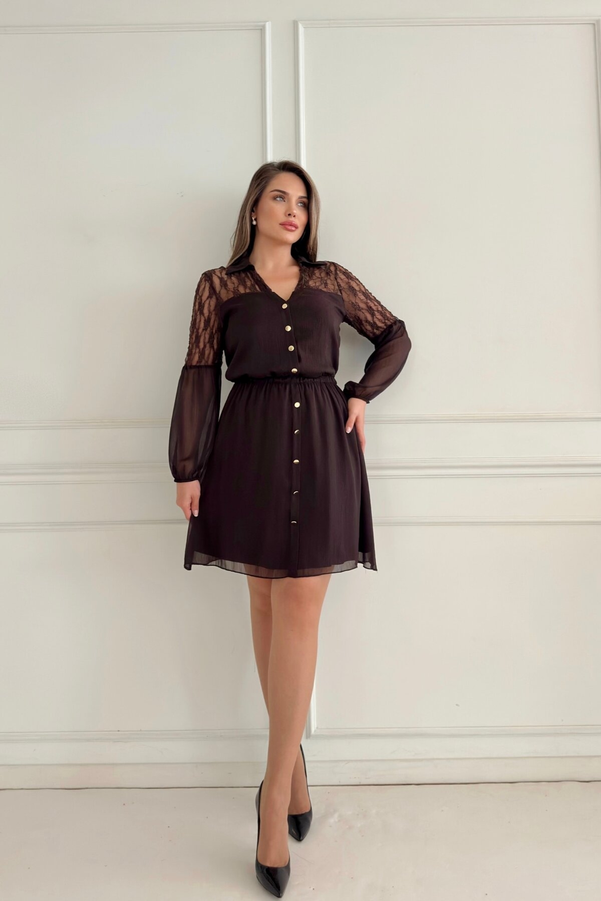 Двойное кружевное платье