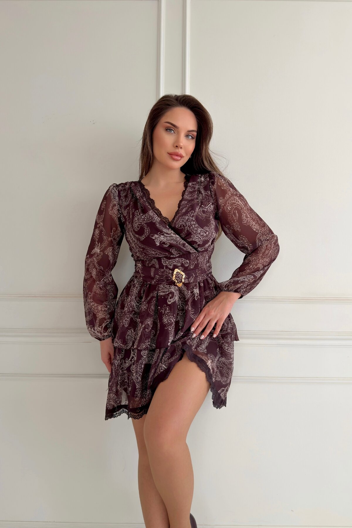 Двойное кружевное платье