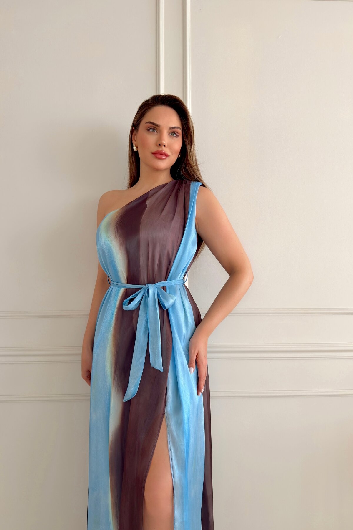 PADDED ONE SHOULDER DRESS