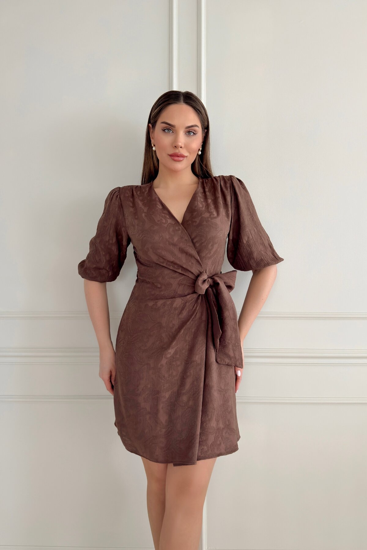PAISLEY PATTERN JACGUARD DRESS