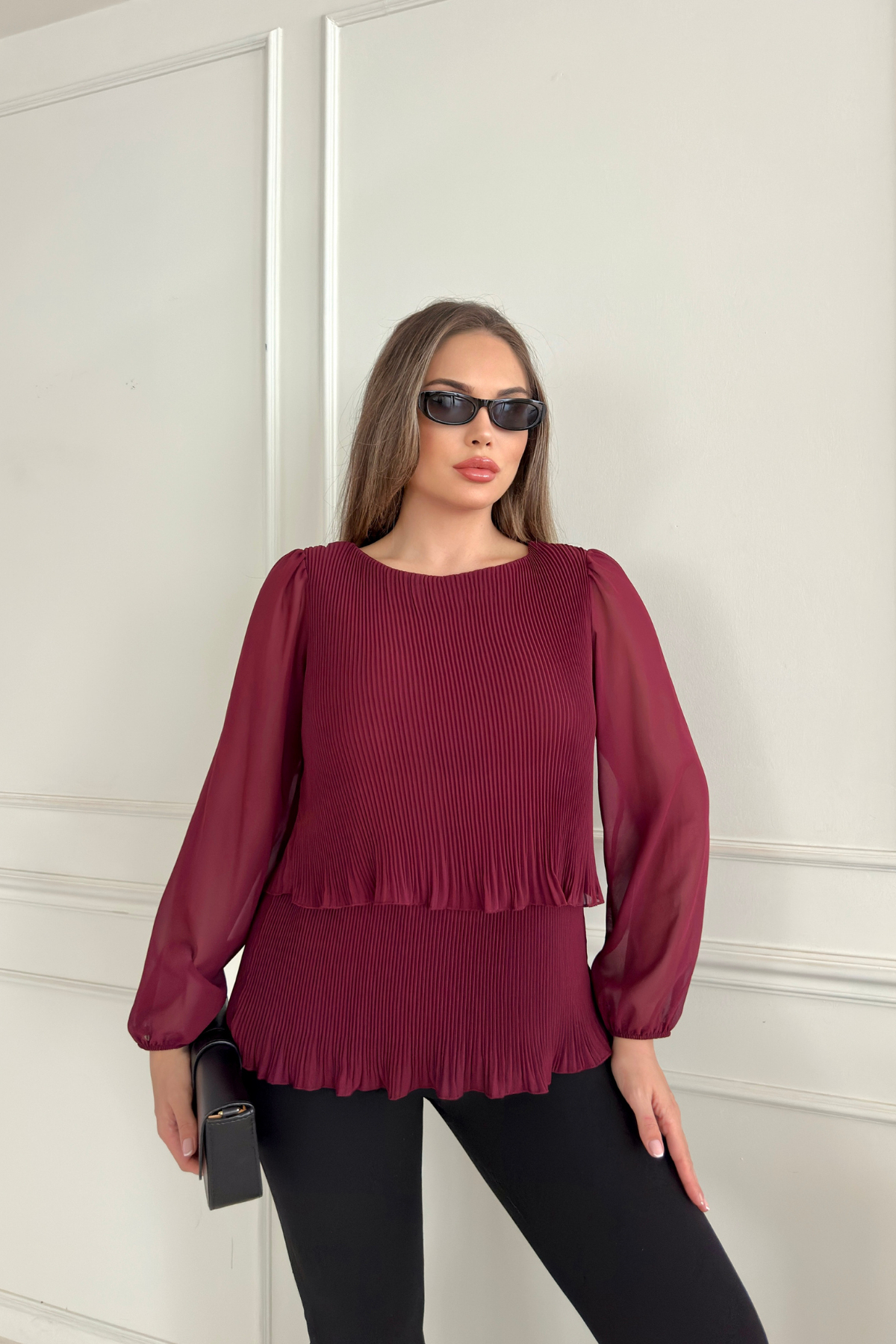 PLEATED BLOUSE