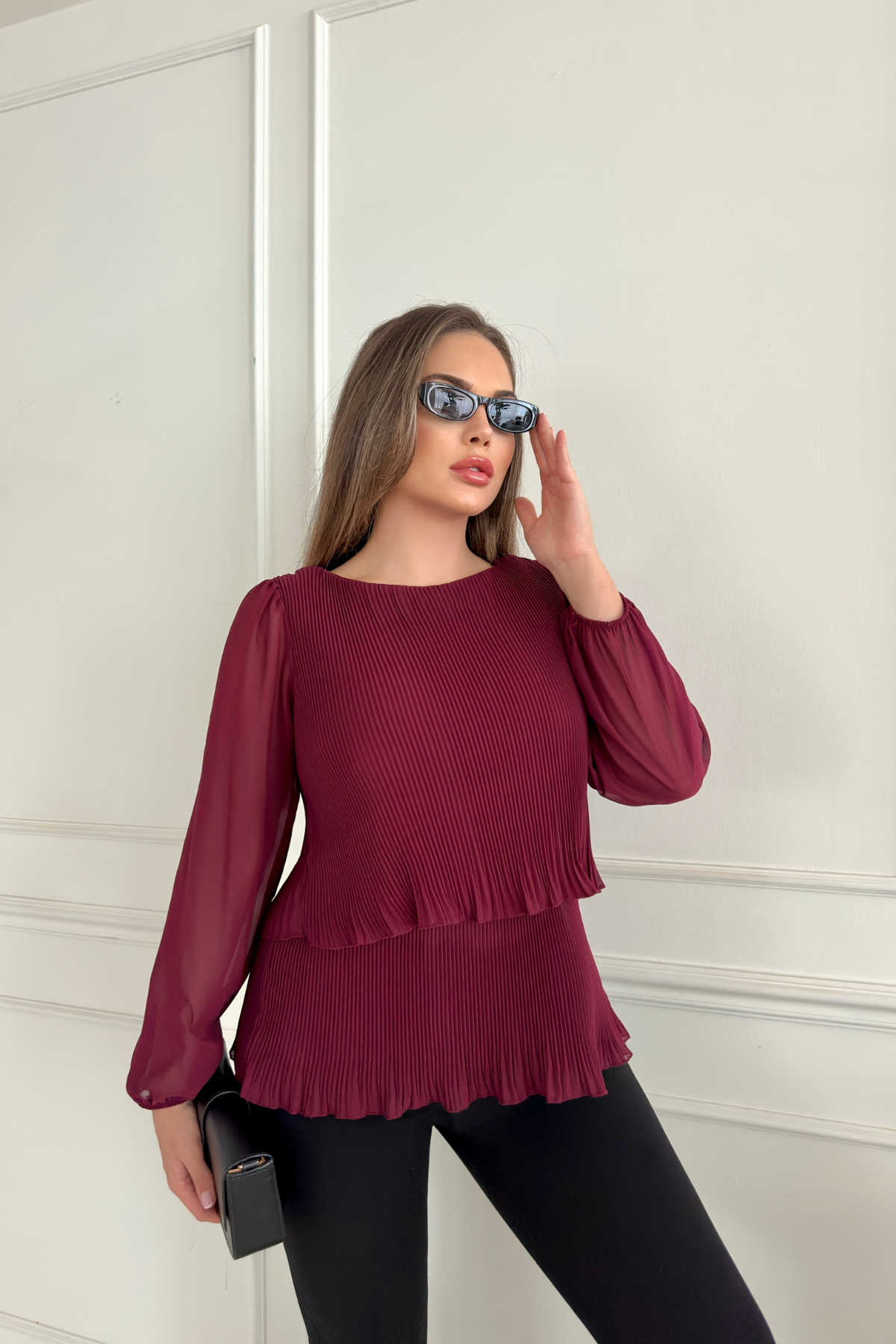 PLEATED BLOUSE