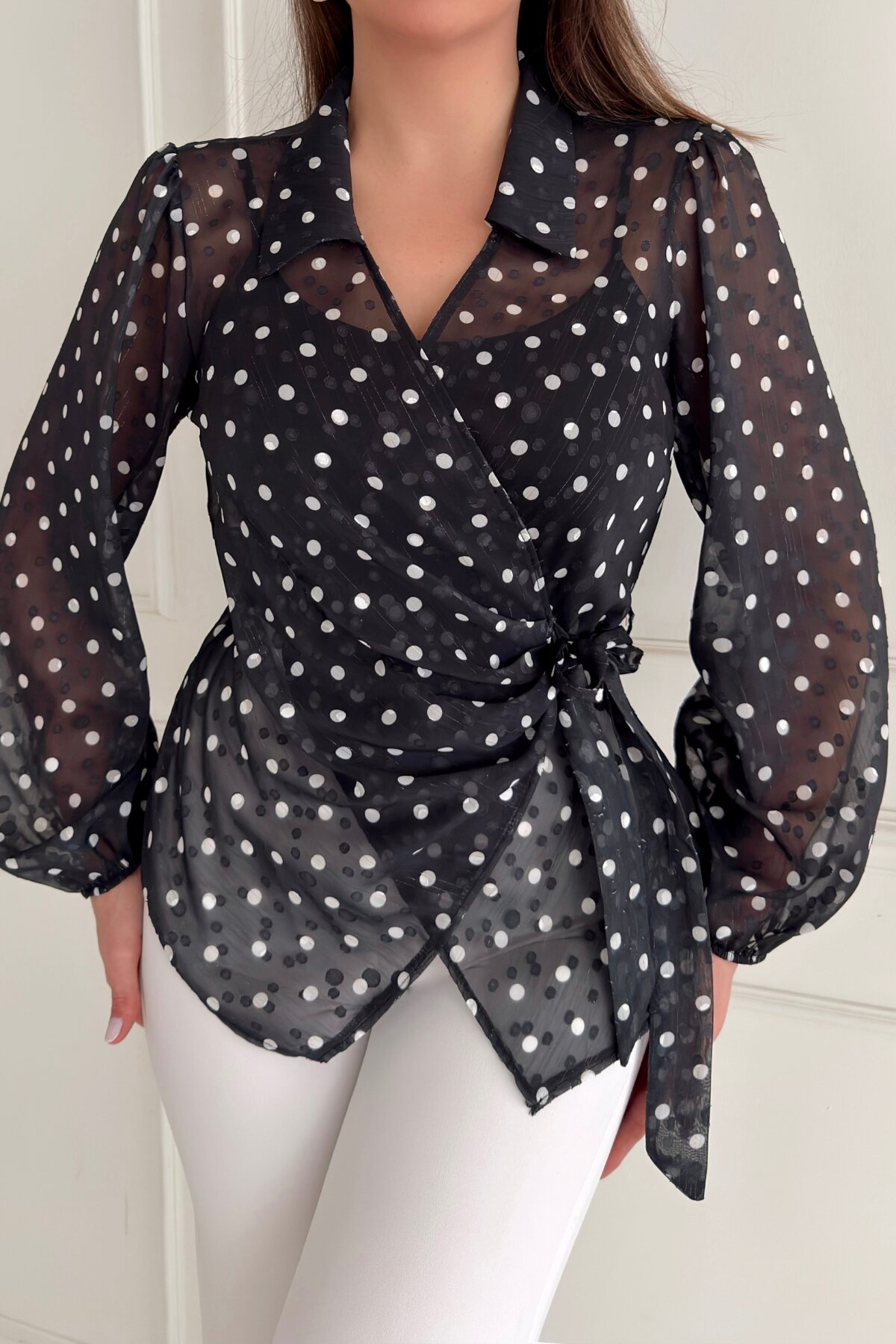 POLKA DOT BLOUSE