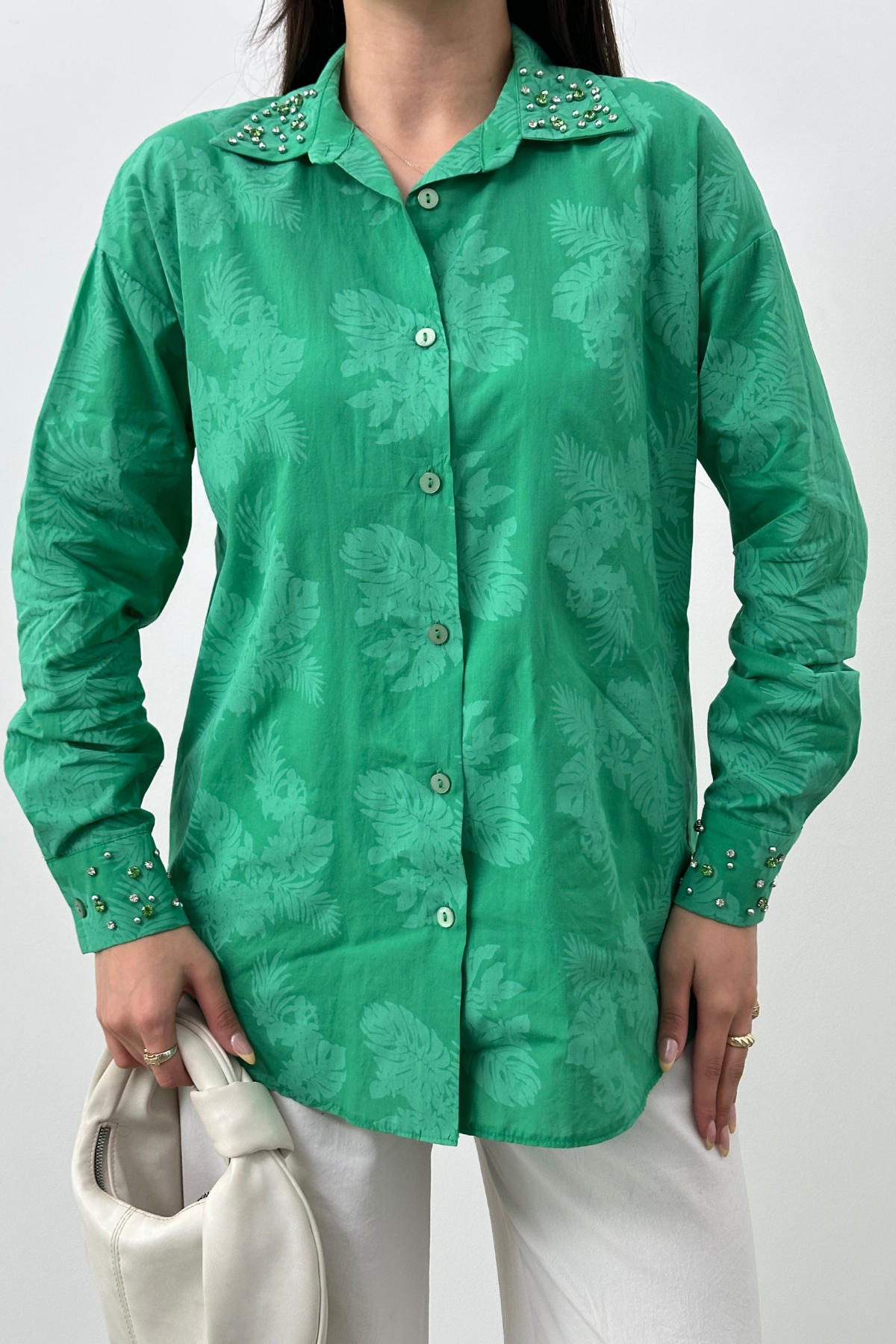 SCUBA PANELLED SATIN SHIRT