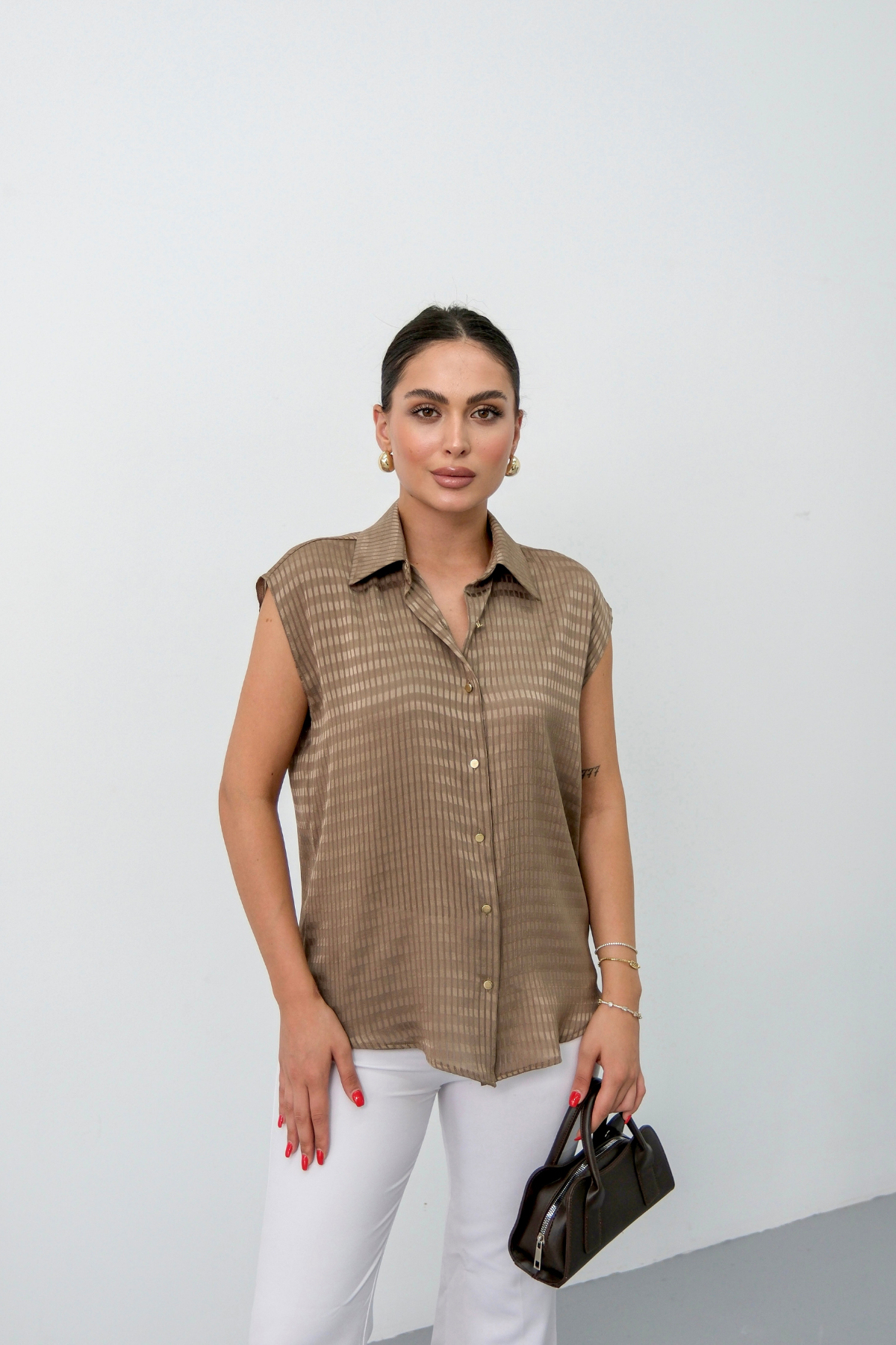 SCUBA PANELLED SATIN SHIRT