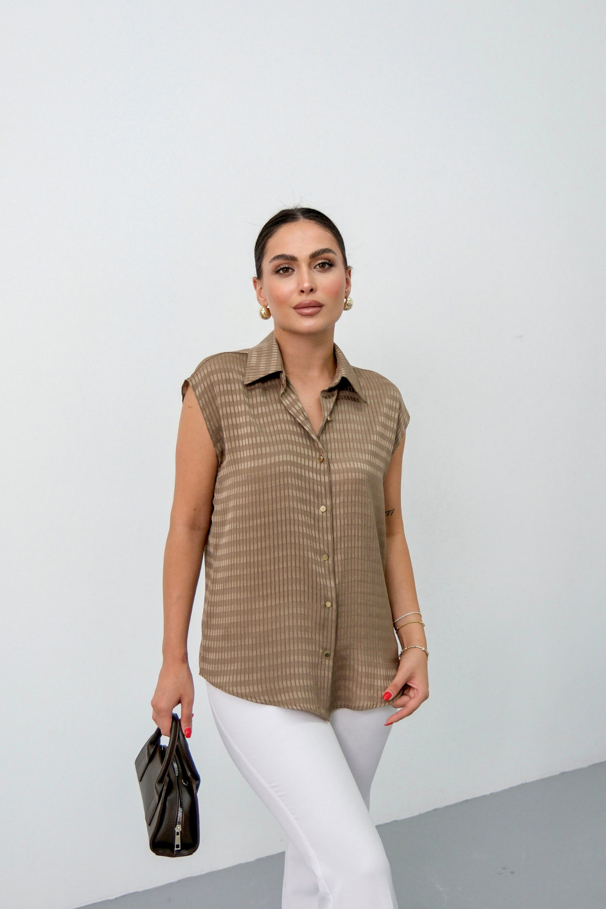 SCUBA PANELLED SATIN SHIRT