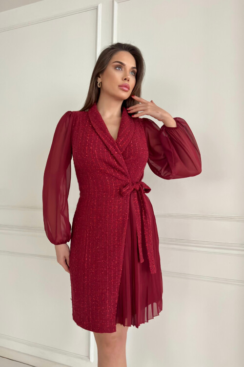 PLEATED CHANNEL DRESS