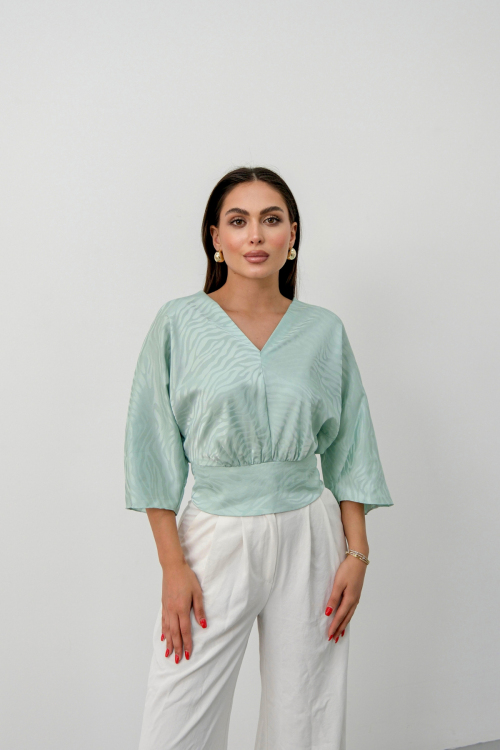 JACQUAR SATIN BLOUSE