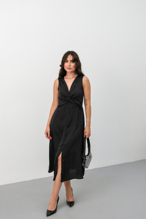 KNOTTED FRONT DOUBLE DRESS