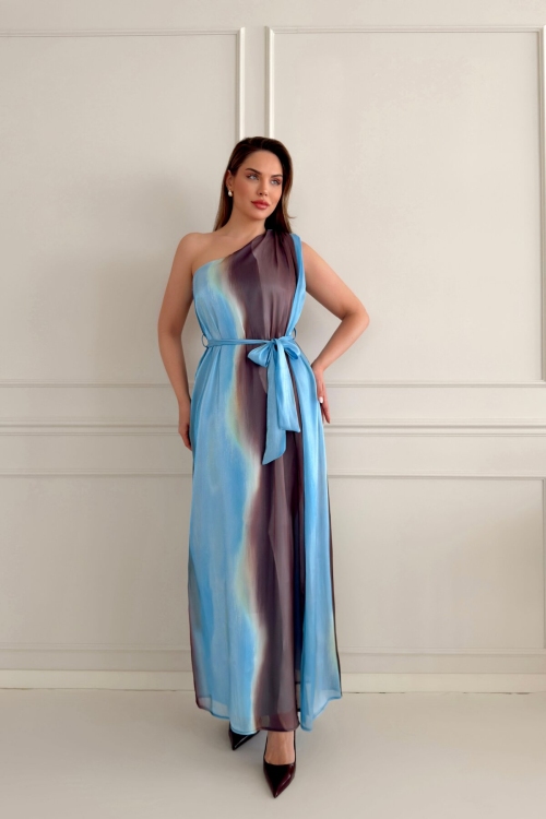 PADDED ONE SHOULDER DRESS