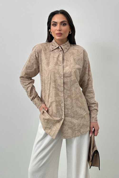 SCUBA PANELLED SATIN SHIRT