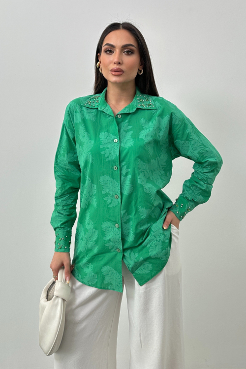 SCUBA PANELLED SATIN SHIRT