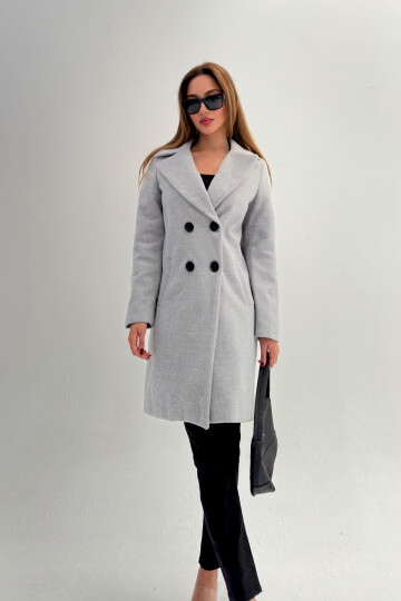 HERRINGBONE WOOL BLEND COAT