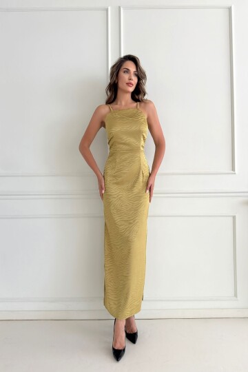 JACQUARD SATIN DRESS