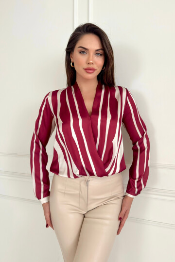 SATIN BLOUSE ELASTIC WAIST