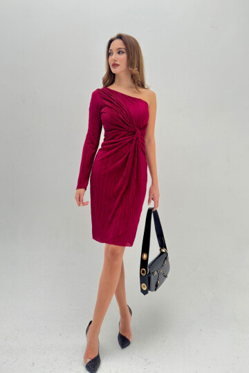 ASYMMETRIC DRESS WITH KNOTS