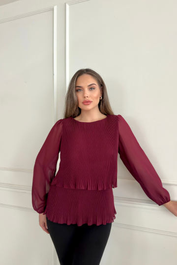 PLEATED BLOUSE